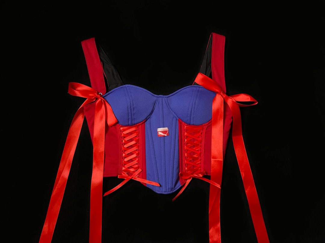 REGETHER 古着改制 sportswear 罩杯式绑带马甲-PUMA - 女装背心 - 尼龙 蓝色