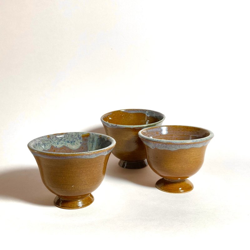 母孔雀-褐色结晶釉冰淇淋杯 - 其他杯子 - 陶 咖啡色