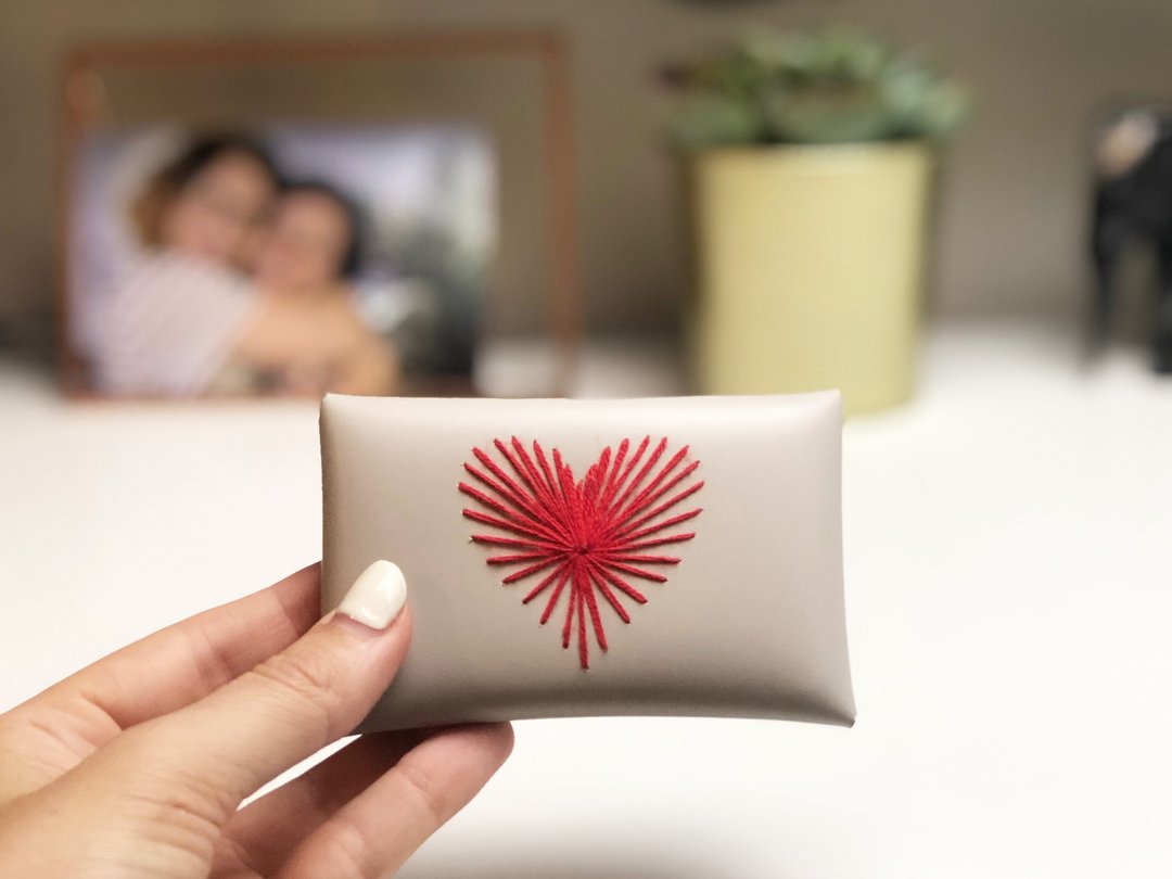 【交换礼物】融上心弦 信封式零钱包(小) - 零钱包 - 人造皮革 白色