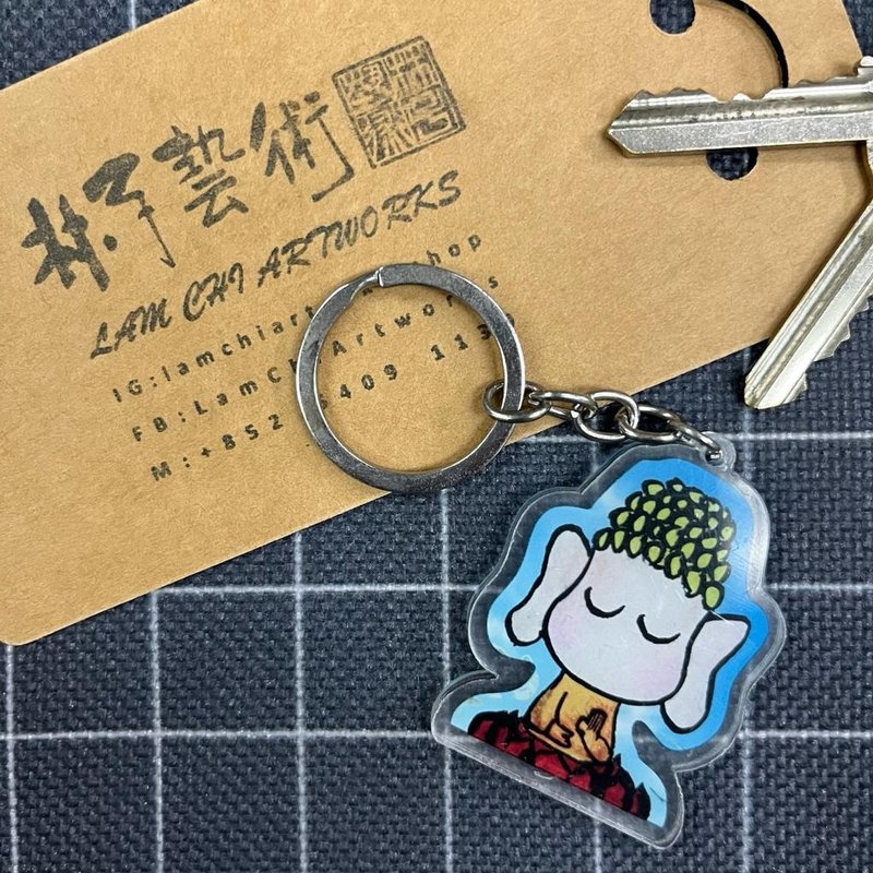 【匙扣 - 手绘图画】大佛 - 钥匙链/钥匙包 - 塑料 