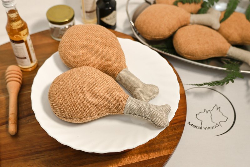 鸡腿 chicken thigh 手作 猫玩具 家饰品 儿童玩具 中式料理 - 玩具 - 其他材质 多色