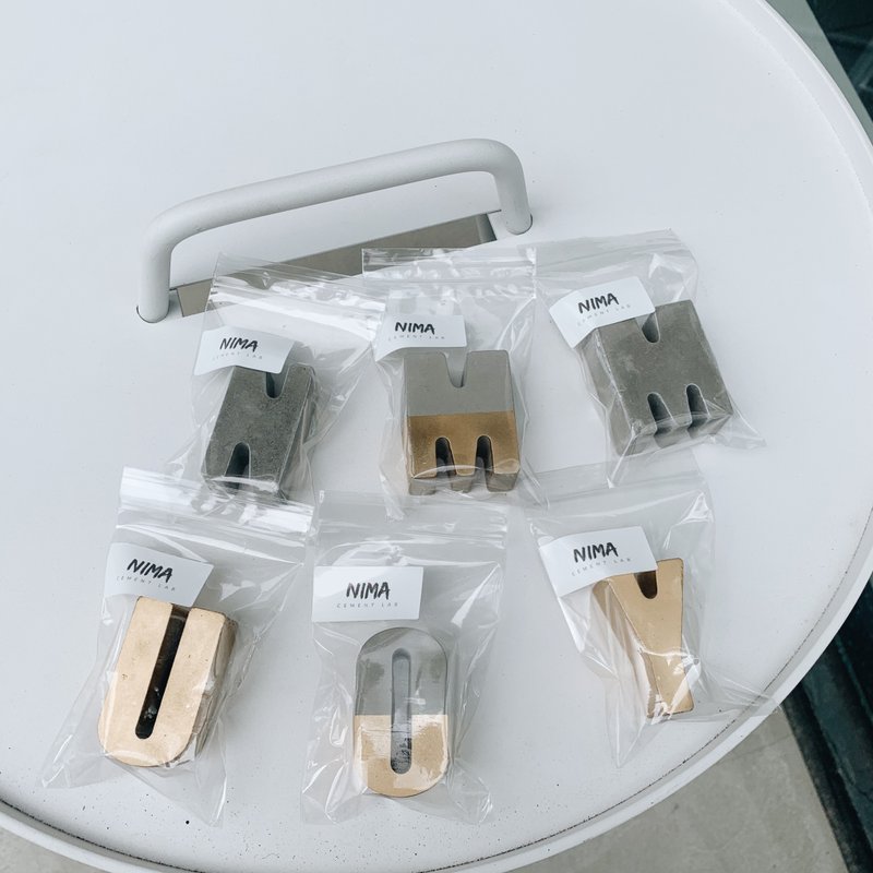 /Nima 定制化质感水泥大写字母/ 极简灰/灰金/金 - 摆饰 - 水泥 灰色