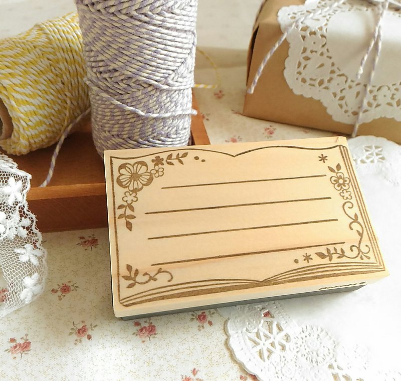 花卉绘本风格消息框印章 - 印章/印台 - 橡胶 