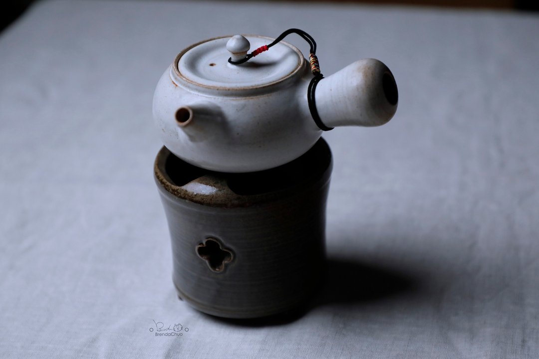 春郎陶-茶褐色温茶炉 - 茶具/茶杯 - 陶 