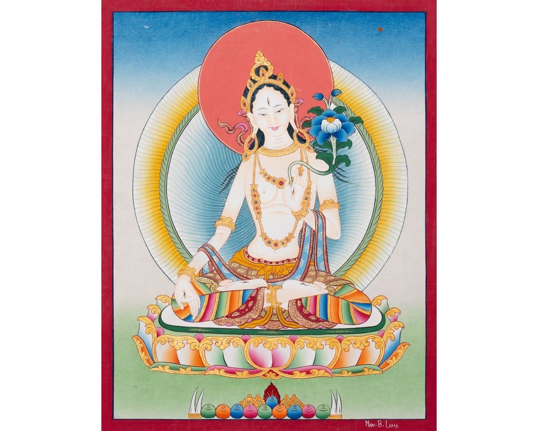 神圣的白度母唐卡画 - 墙贴/壁贴 - 其他材质 多色
