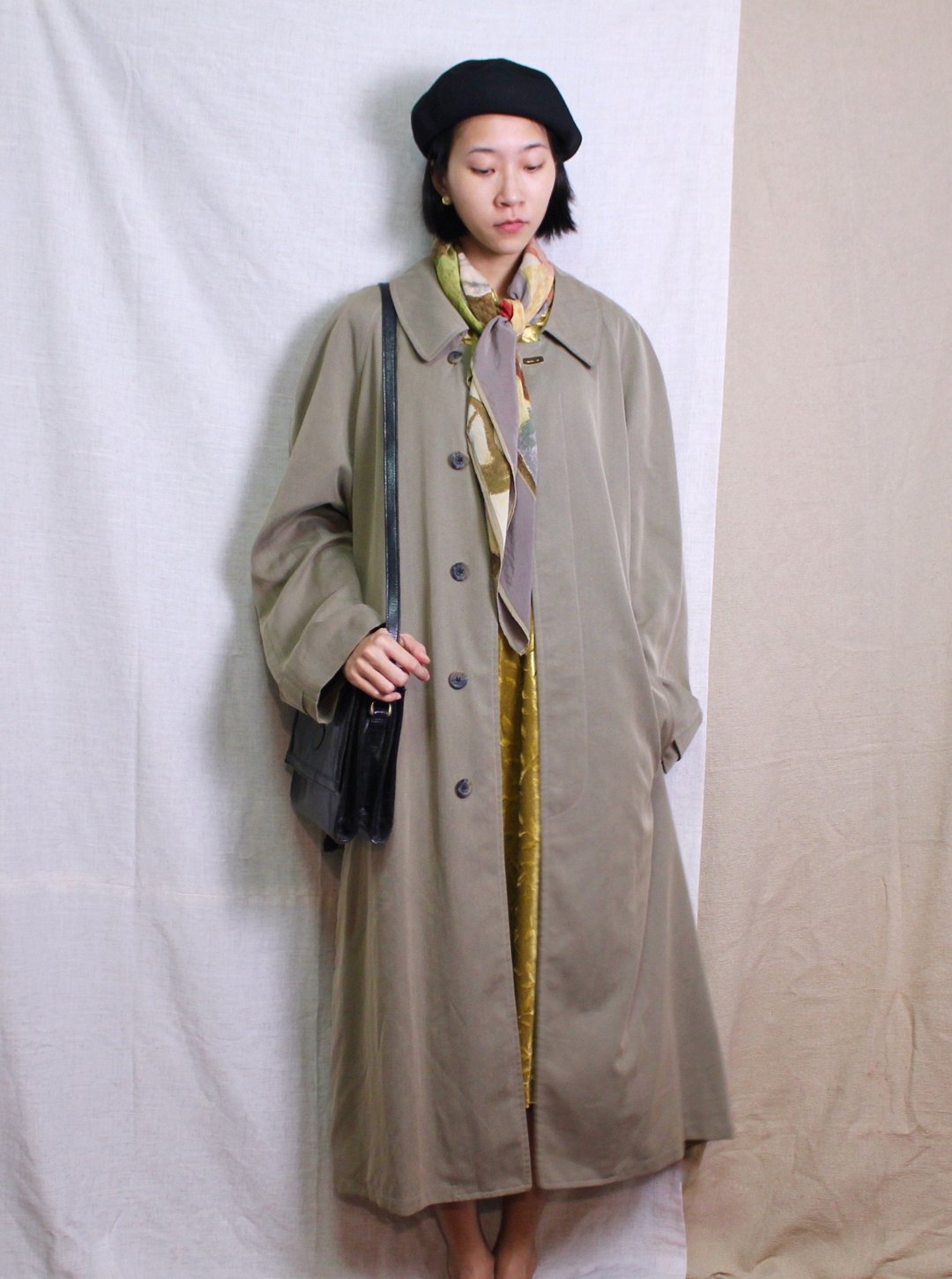 FOAK古着 /库存新品/Perry Ellis卡其长风衣 - 女装休闲/机能外套 - 其他材质 