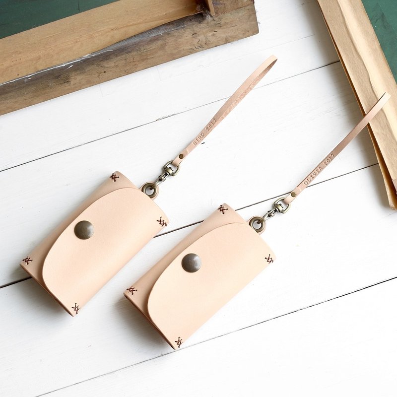 Rustic 六勾钥匙包∣原色植鞣牛皮革∣多色 - 钥匙链/钥匙包 - 真皮 咖啡色