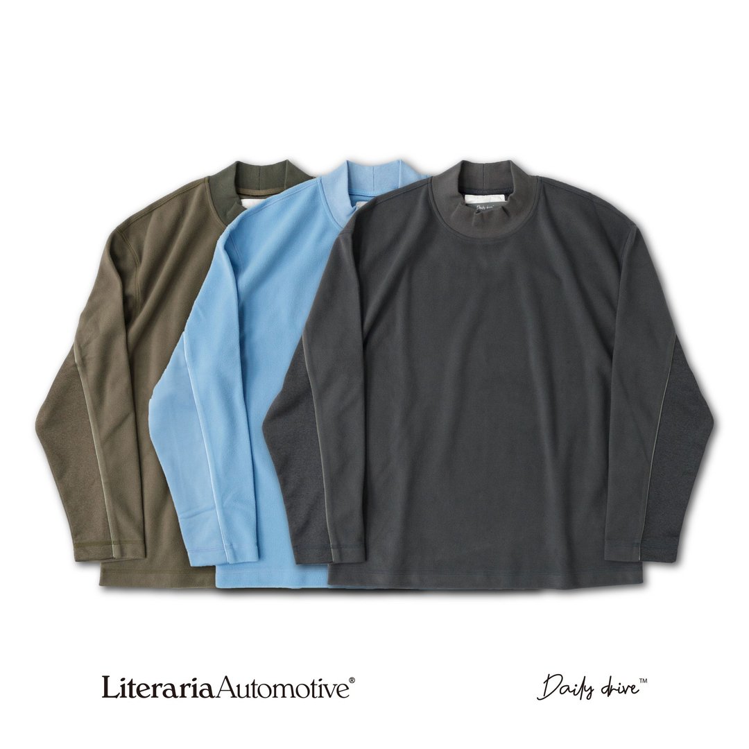 微高领摇粒绒滚边卫衣 大学T Turtleneck Fleece Sweatshirt - 中性连帽卫衣/T 恤 - 其他材质 多色