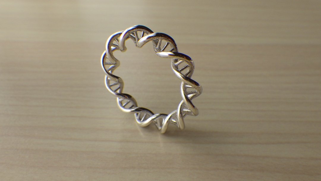 Deoxyribo Nucleic Acid Ring - 戒指 - 其他金属 银色