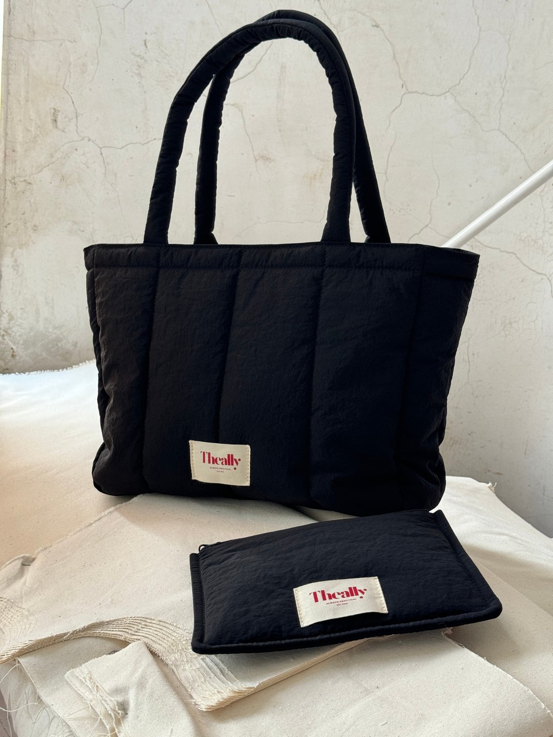 韩国 The Ally | EILEEN BAG (附化妆包) | 黑色 | 手袋 单肩包 - 手提包/手提袋 - 防水材质 黑色