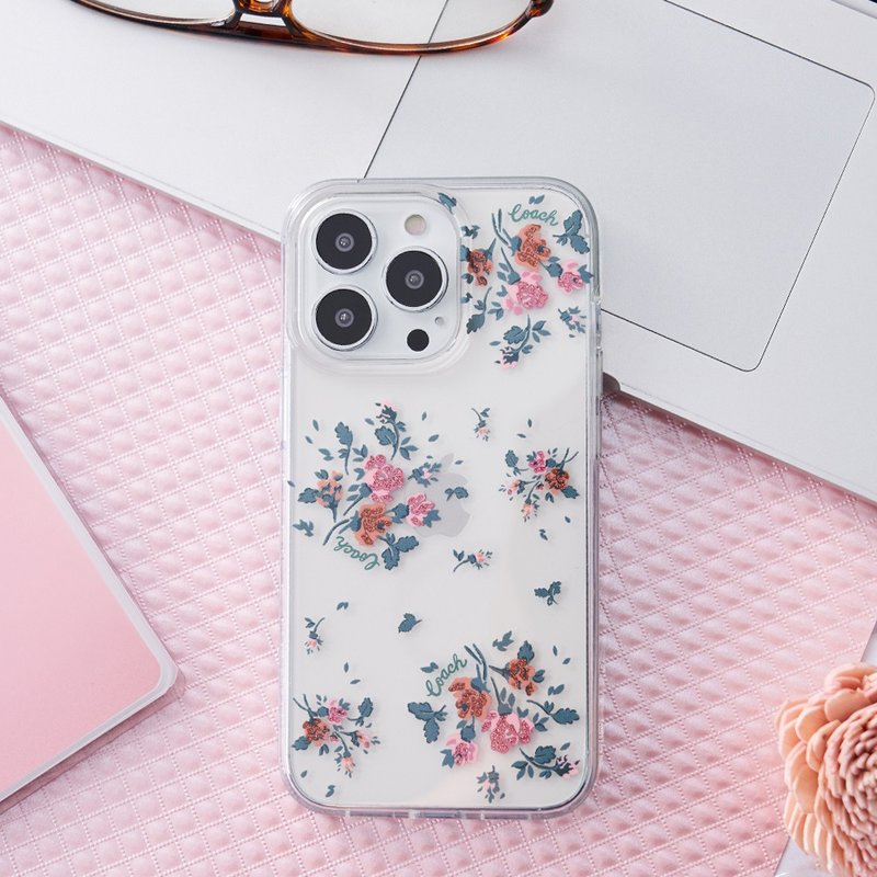 【COACH】iPhone 13 系列 精品手机壳 玫瑰花束 - 手机壳/手机套 - 塑料 透明