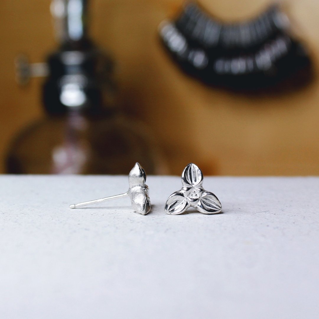 No.061 LUCKY BLOOM EARRINGS 幸运花耳饰 - 925纯银 - 耳环/耳夹 - 其他金属 银色
