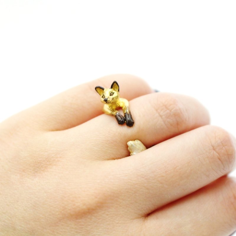 Prim Fox Ring / Recommended Fox Ring RN126 - 戒指 - 其他金属 金色