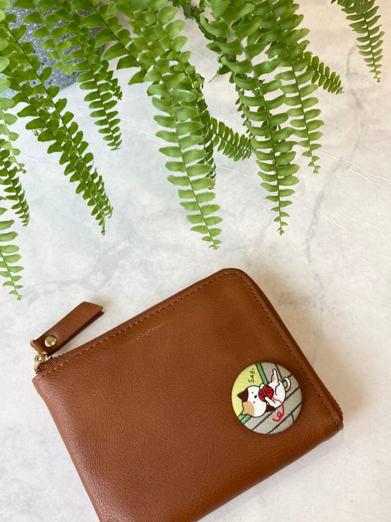 【快速出货】L型短夹 零钱包 皮夹 卡夹 小包 大容量 生日 毕业礼 - 皮夹/钱包 - 防水材质 