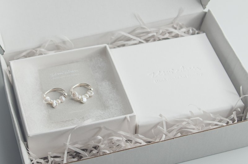 【虎气福袋】多款珍珠银饰组 新春限定1688福箱 - 耳环/耳夹 - 纯银 透明