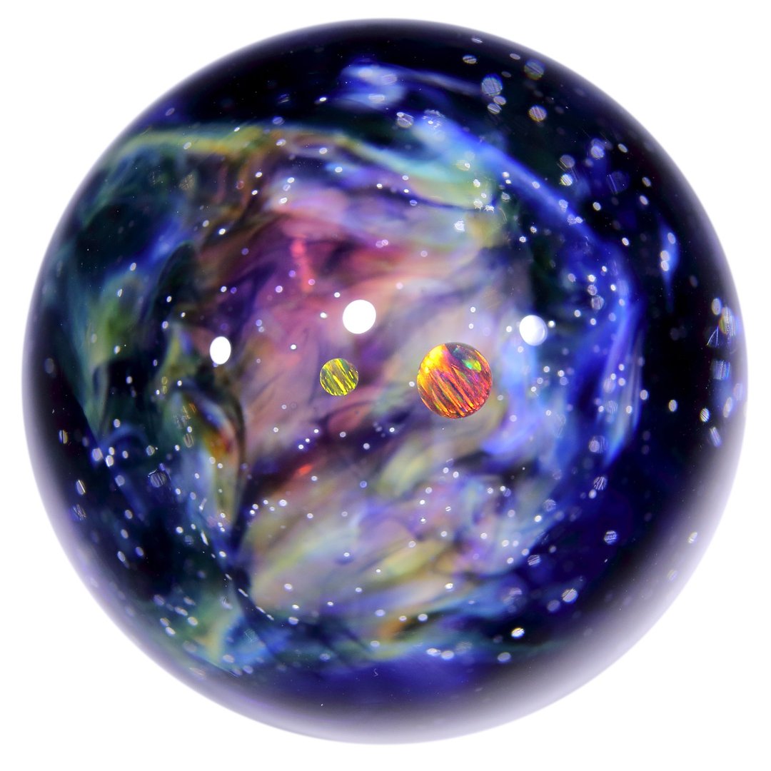 48mm 宇宙玻璃球摆设 no.M226 - 摆饰 - 玻璃 黑色
