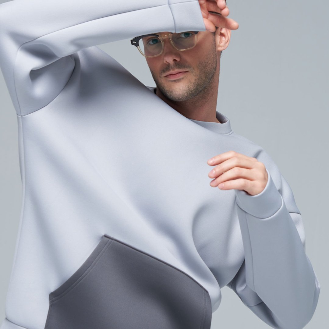 Stone'As Space Oversized Sweatshirt / 太空造型卫衣 - 男装上衣/T 恤 - 其他材质 灰色