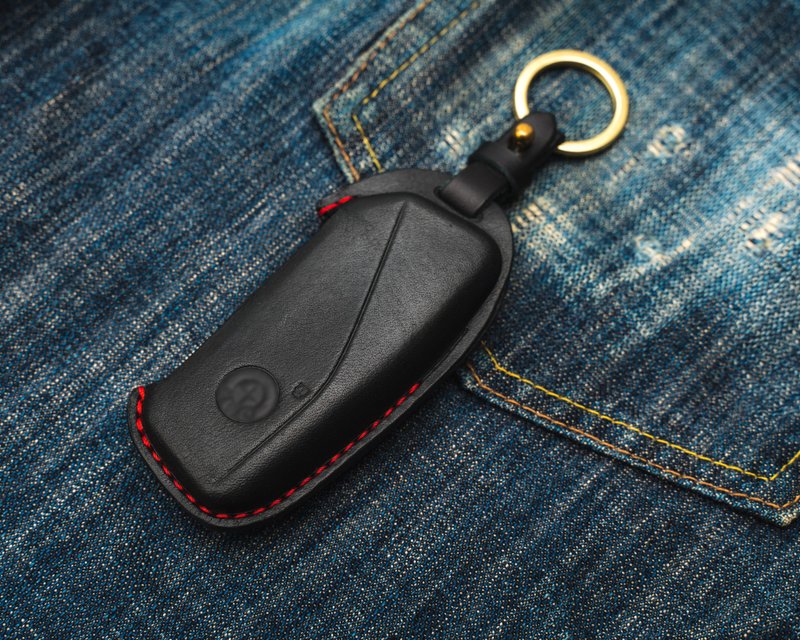 宝马 BMW 320 X1 X3 X4 X5 X6 G20 G21 IX i4 i7 刀锋 汽车钥匙 - 钥匙链/钥匙包 - 真皮 黑色