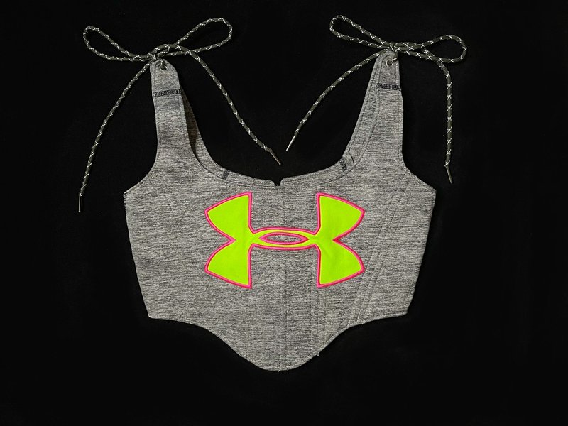 REGETHER 古着改制 sportswear 绑带马甲-Under Armour - 女装背心 - 棉 灰色