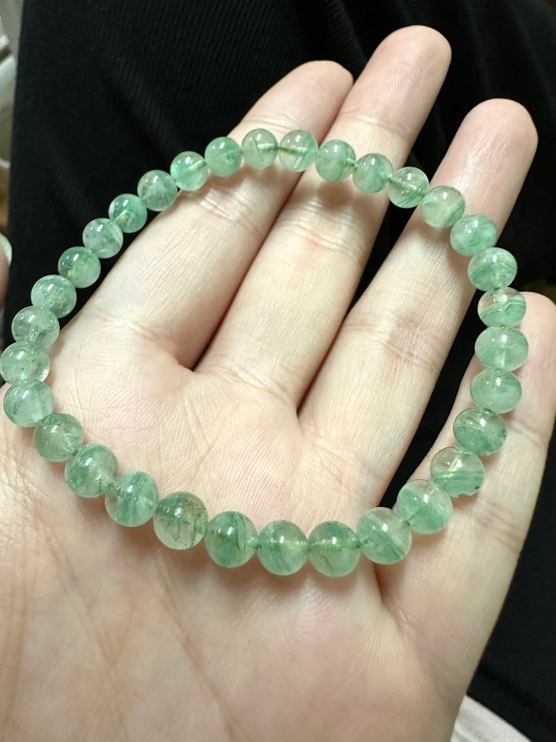 心忱-翠幽灵 6mm - 手链/手环 - 水晶 绿色