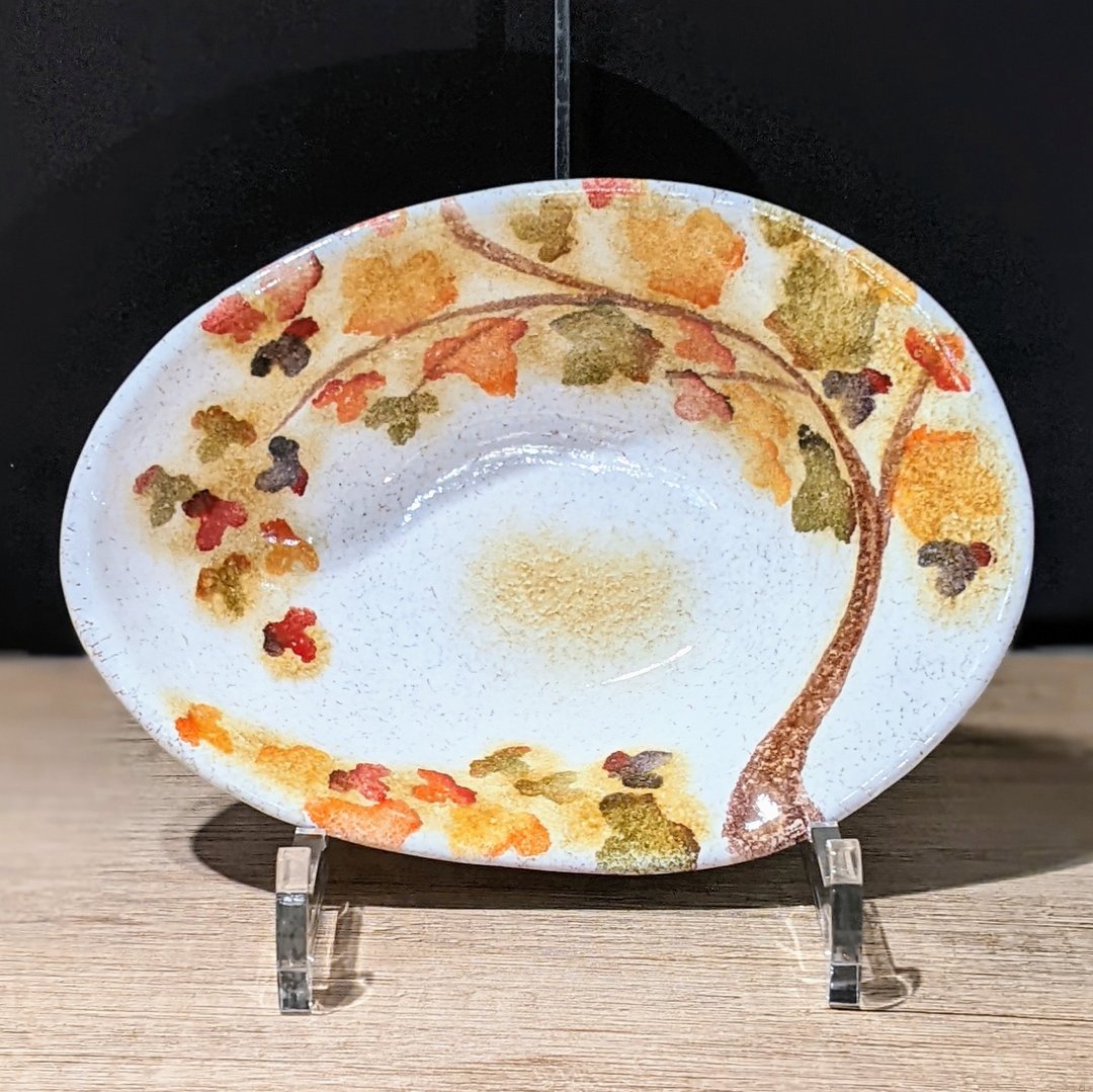 意大利手工陶-LT秋季河岸 餐碗 19x14cm - 碗 - 陶 白色