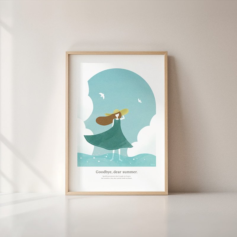 怀旧艺术海报，唤起人们对夏天逝去的回忆 - 电子手绘真人画像/绘画/插画 - 其他材质 