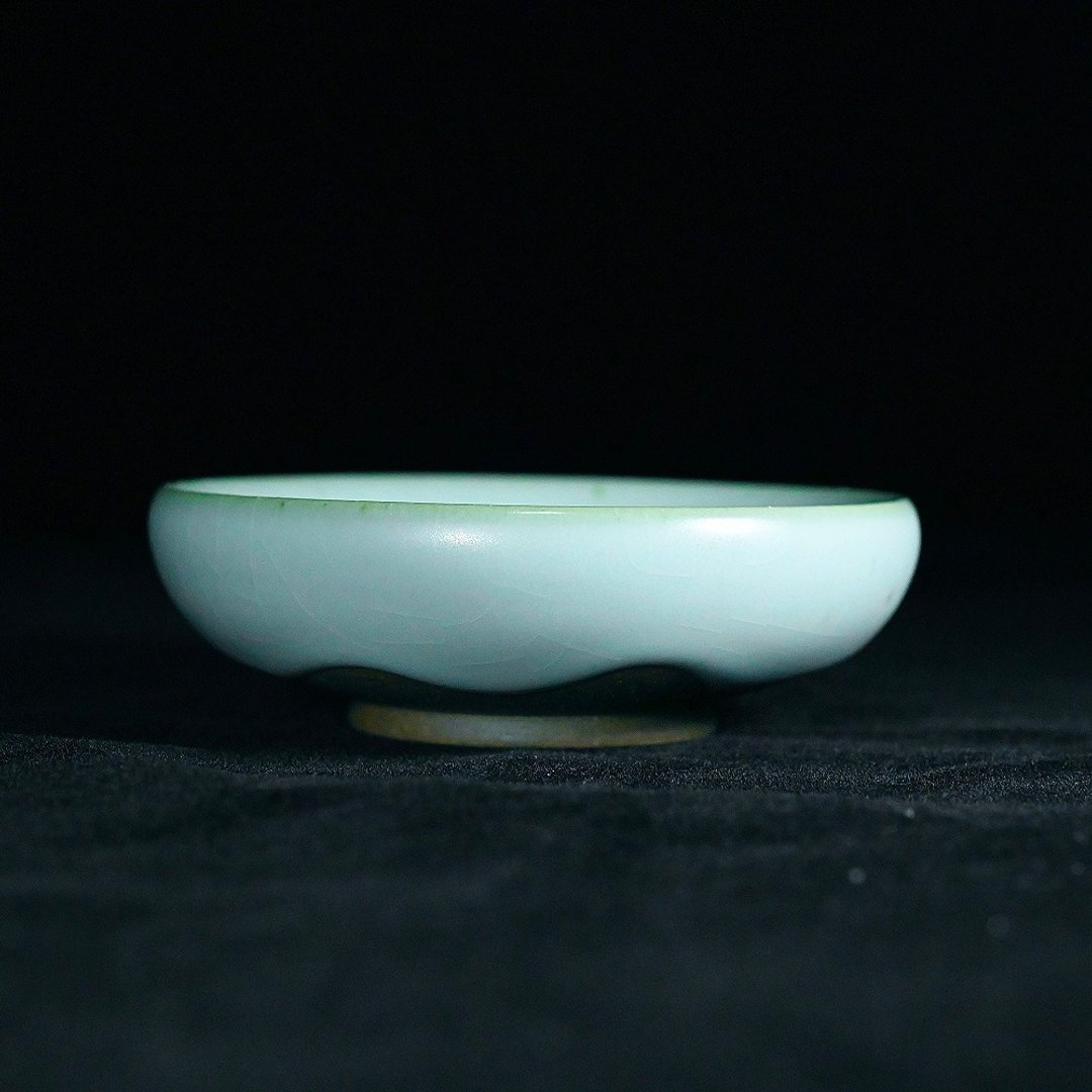 手工天青汝窑铁斑宽心杯 JR010 - 茶具/茶杯 - 其他材质 
