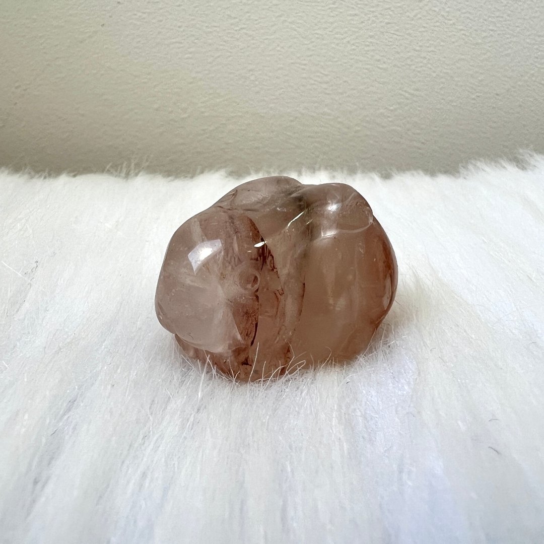 红胶花兔子 | 水晶 | 水晶摆件 | 水晶卡通及动物 - 摆饰 - 水晶 红色
