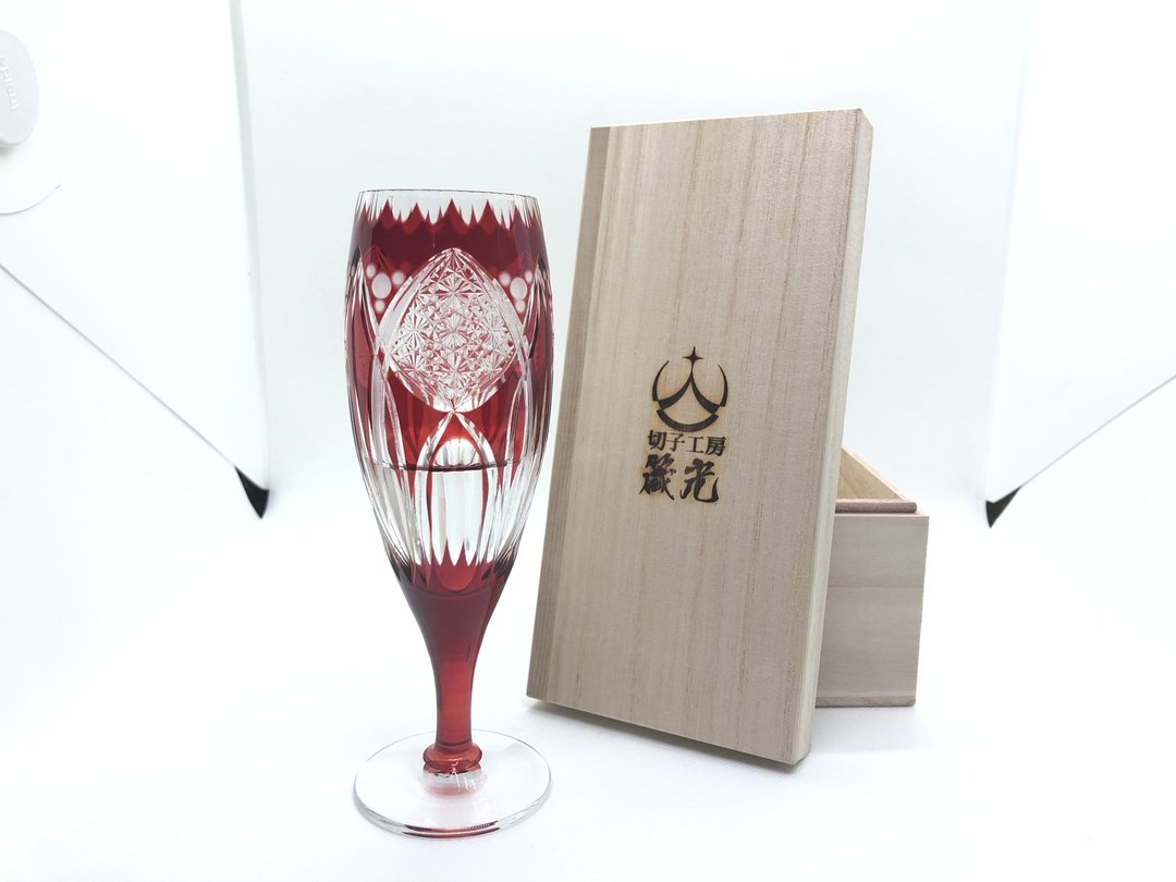 Celebration flute champagne glass - 酒杯/酒器 - 玻璃 红色