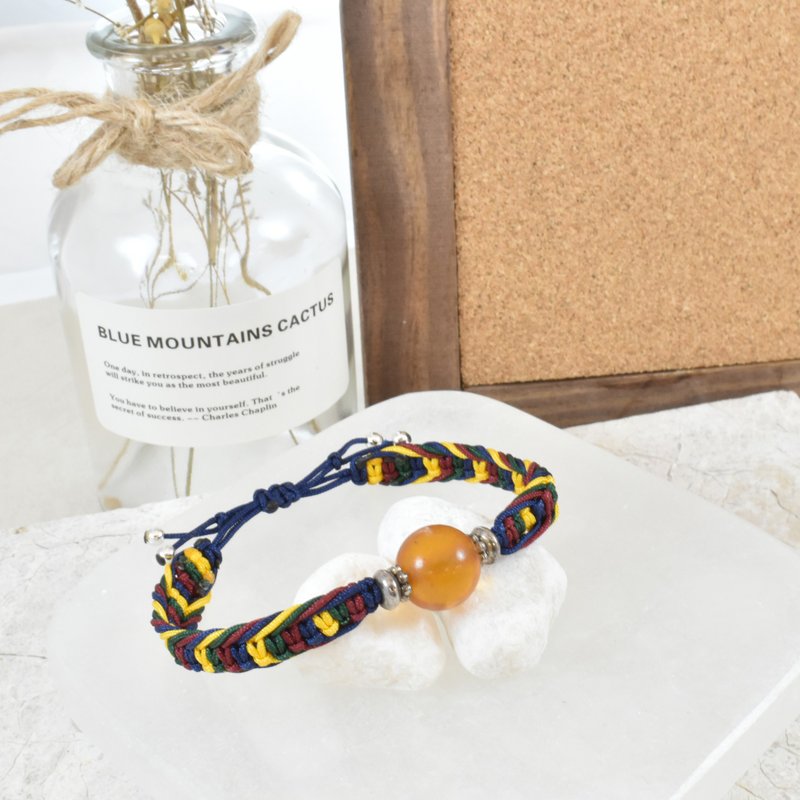 MIRROR皇宣缘 - 缤纷色彩中国绳琥珀手链 - 手链/手环 - 玉石 多色