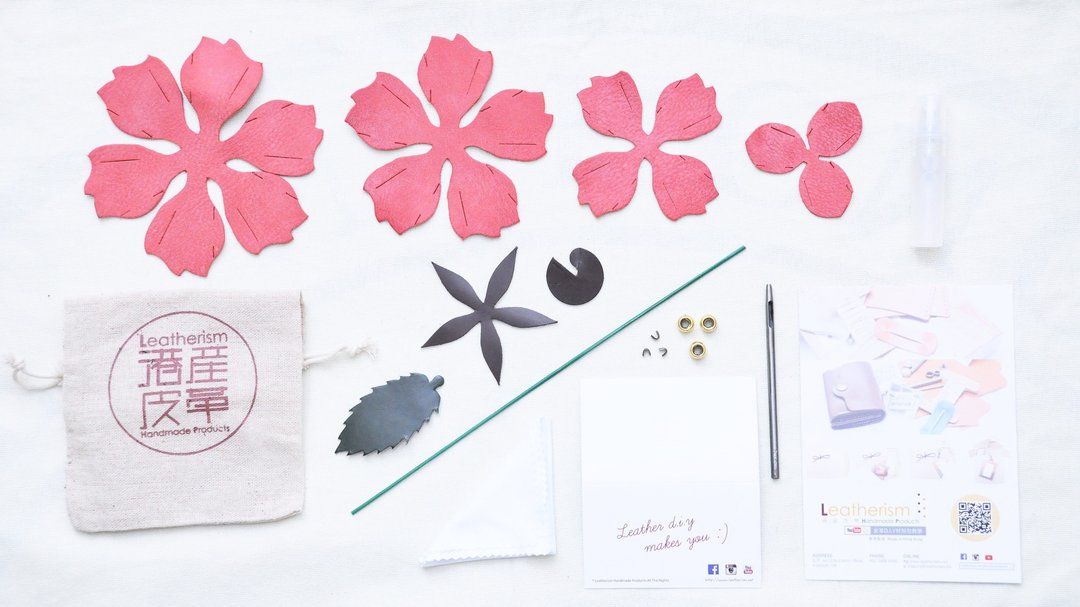 皮革玫瑰花 Leather Rose 皮革材料包 皮革花 情人节 皮革DIY - 皮件 - 真皮 紫色