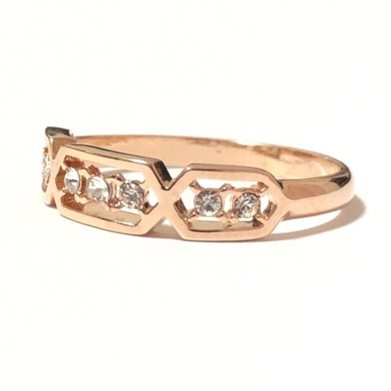 闪闪发光的戒指（可以是小指戒指） - 戒指 - 其他金属 金色