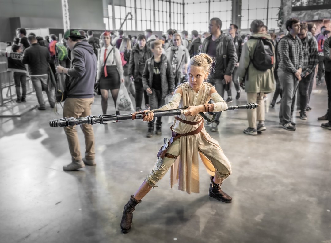 Rey Staff inspired by Star Wars character - 摆饰 - 塑料 银色
