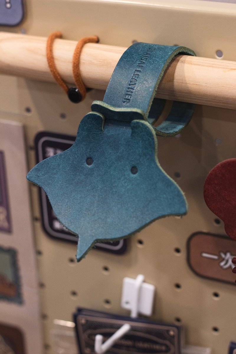 海洋好伙伴皮革行李吊牌—三款 - 行李吊牌 - 真皮 蓝色