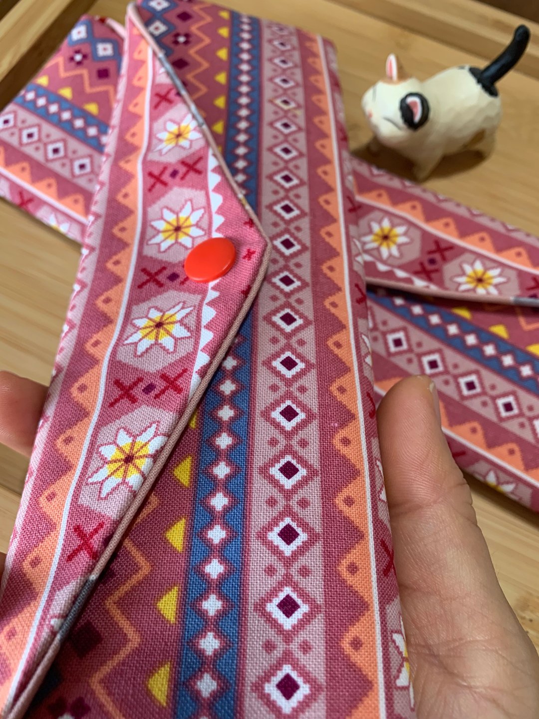 文青风环保纯棉筷袋 ~ 我们这一家 赛德克  萌宠 浪漫粉 日本 潮 - 收纳用品 - 棉 粉红色