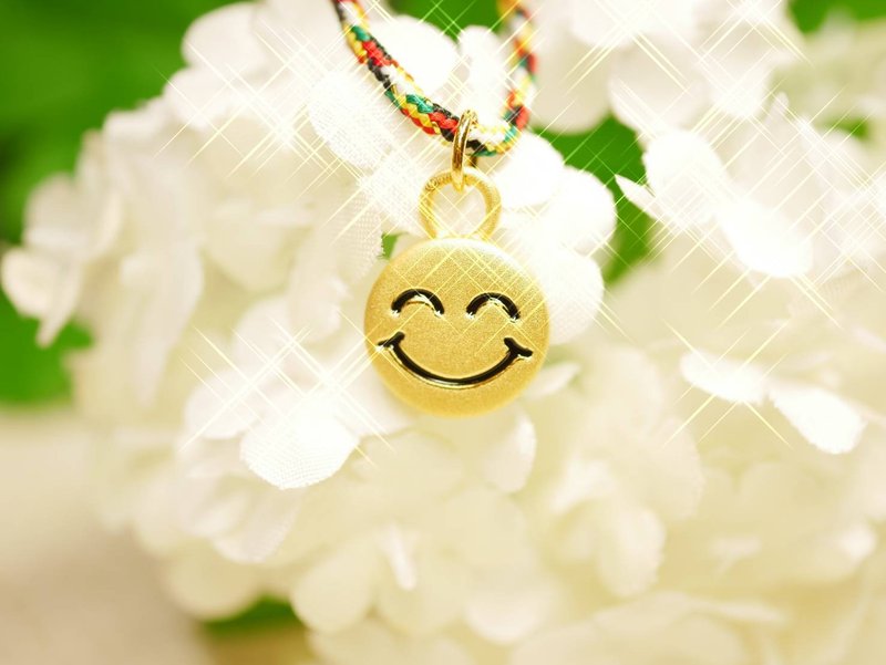 黄金坠子-微笑坠子金饰-黄金9999 - 项链 - 24k 金 金色