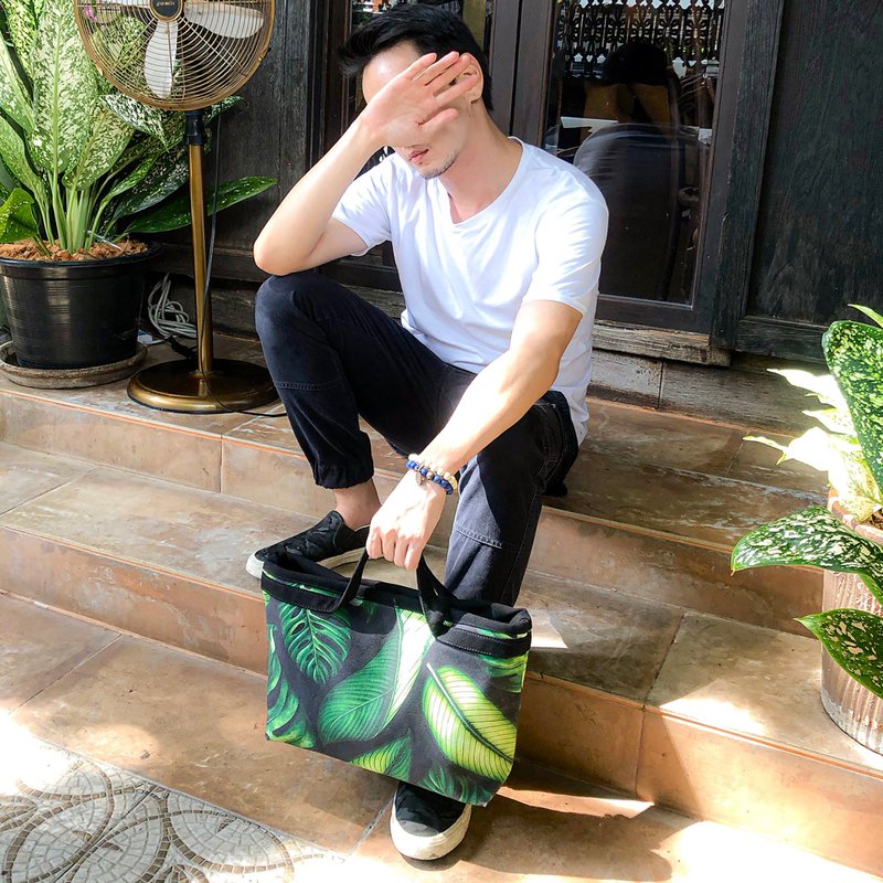 Fold Bags - Boy Size ( Black ) - 手提包/手提袋 - 棉．麻 黑色