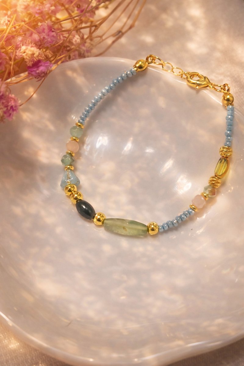 心流蓝调 手链 手环 天然石 捷克珠 - 手链/手环 - 其他材质 