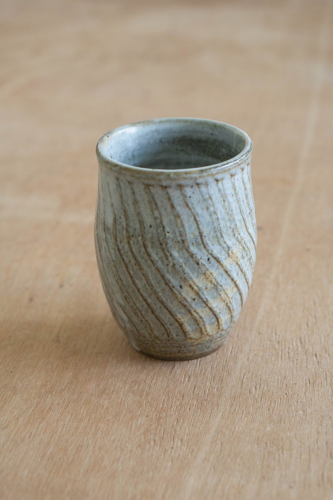 灰色条纹握杯 - 其他杯子 - 陶 灰色