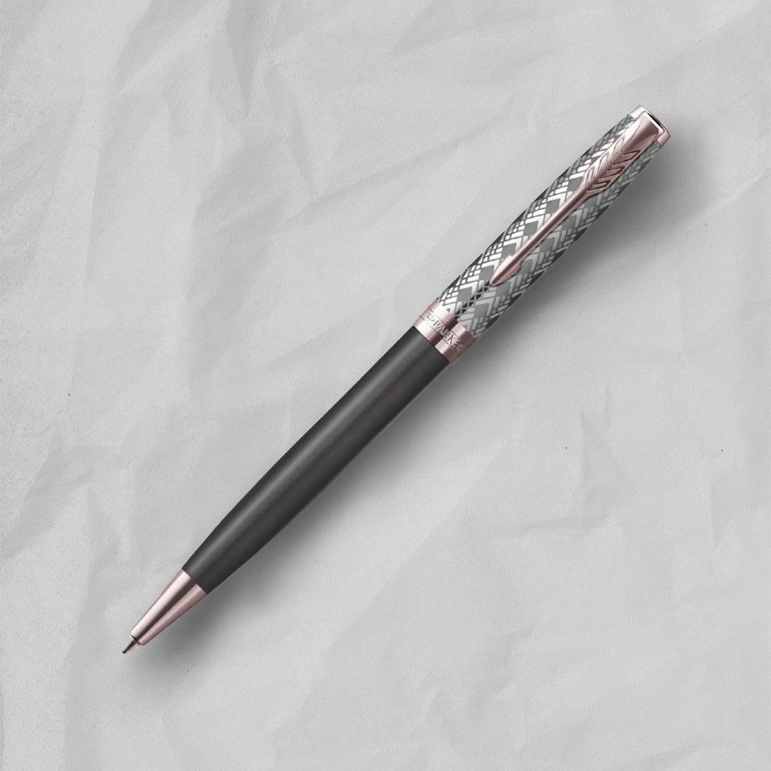 PARKER 派克 卓尔致臻系列 墨灰 原子笔 免费刻字 - 圆珠笔/中性笔 - 其他金属 银色