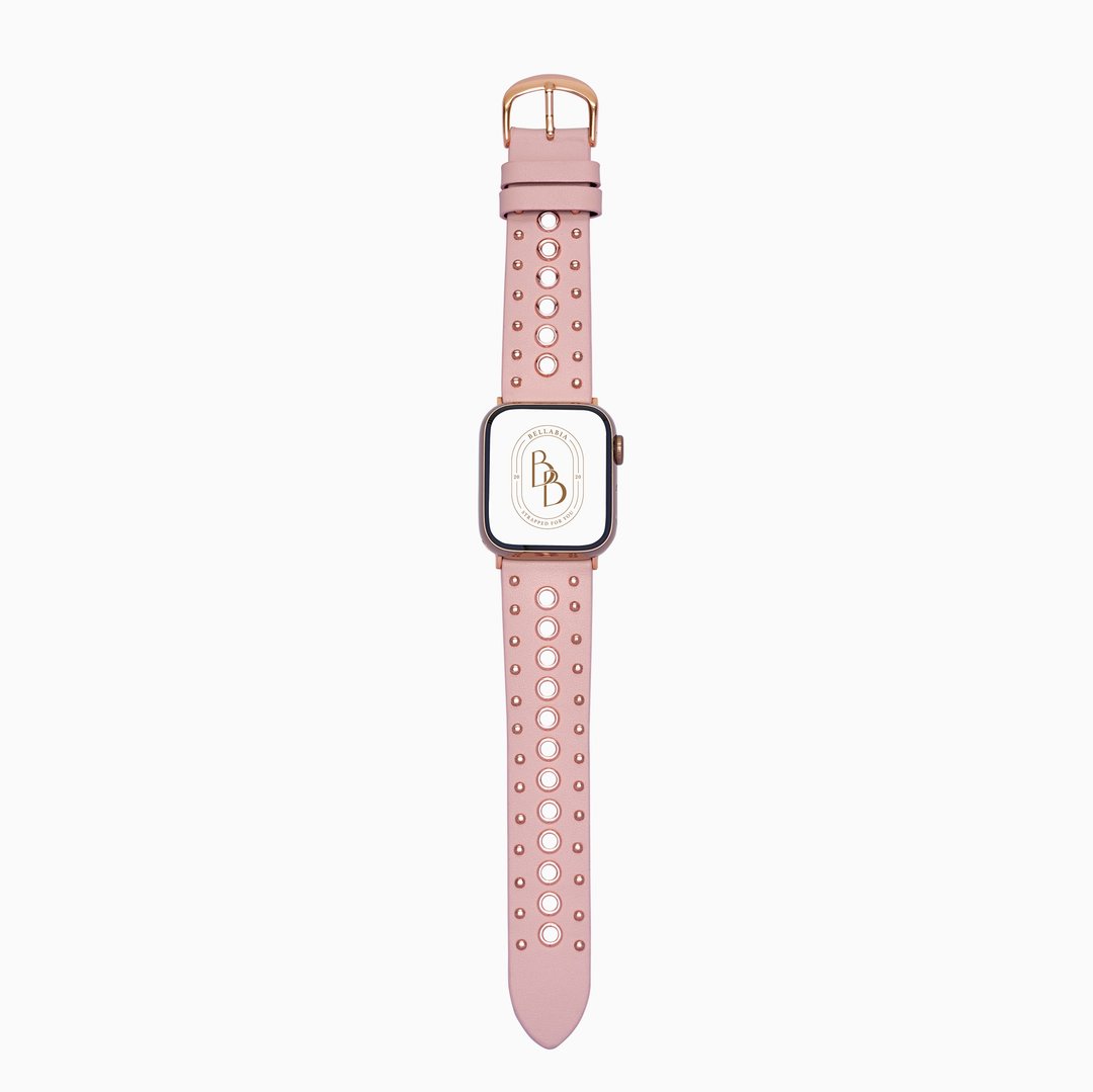 Apple Watch 经典铆钉系列 粉色 真皮表带 7/6/5/4/3/SE适用 - 表带 - 真皮 粉红色