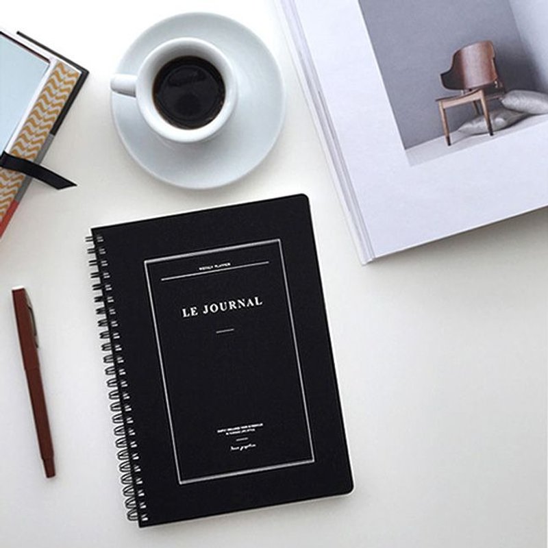 Seeso 时报刊物环装周计划-个性黑,SSO33545 - 笔记本/手帐 - 纸 黑色