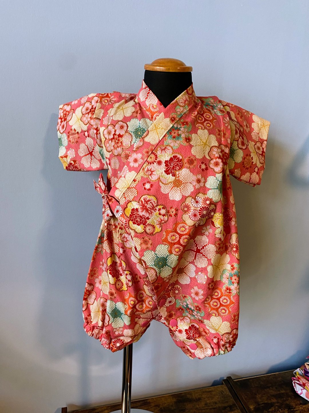 婴儿甚平70cm 日式婴儿甚平 - 包屁衣/连体衣 - 棉 粉红色