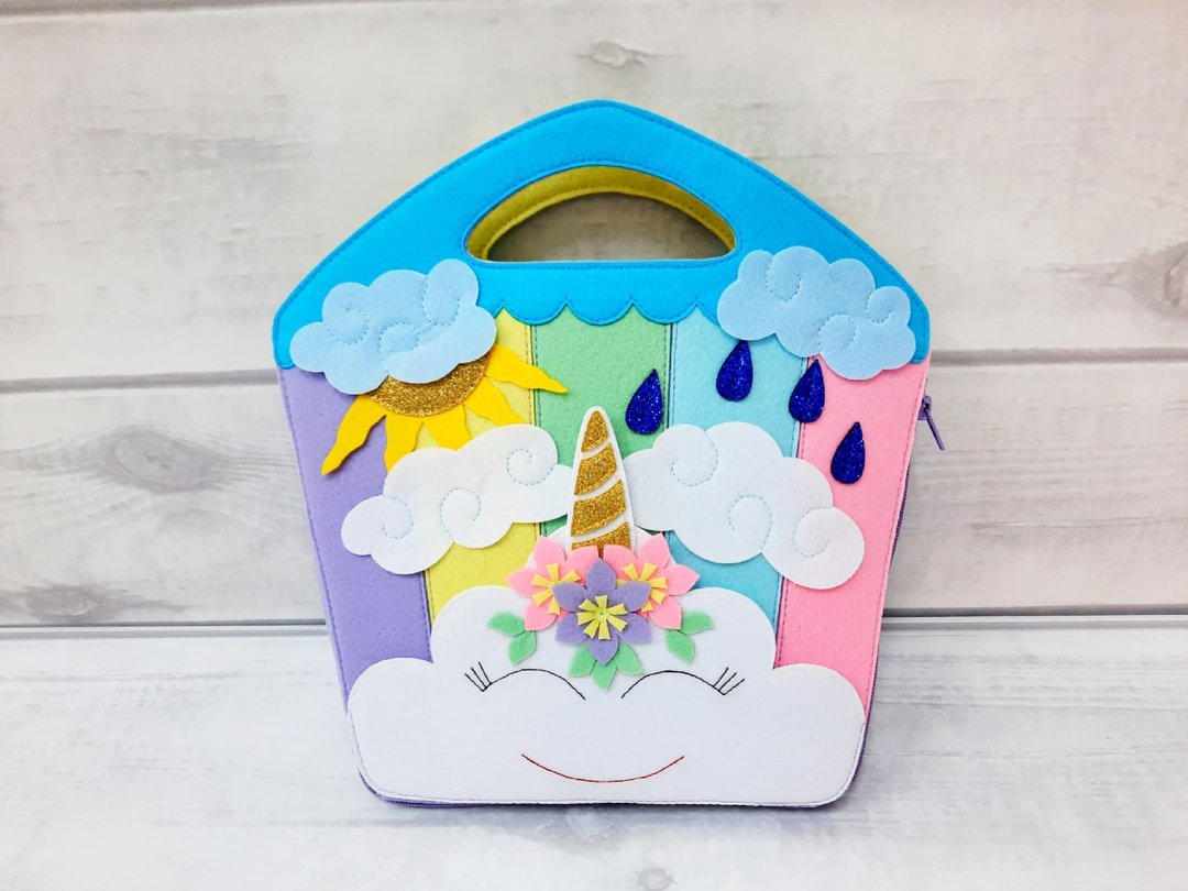Magic unicorn house, toy unicorn clothes, little girls handbag - 玩具/玩偶 - 其他材质 多色