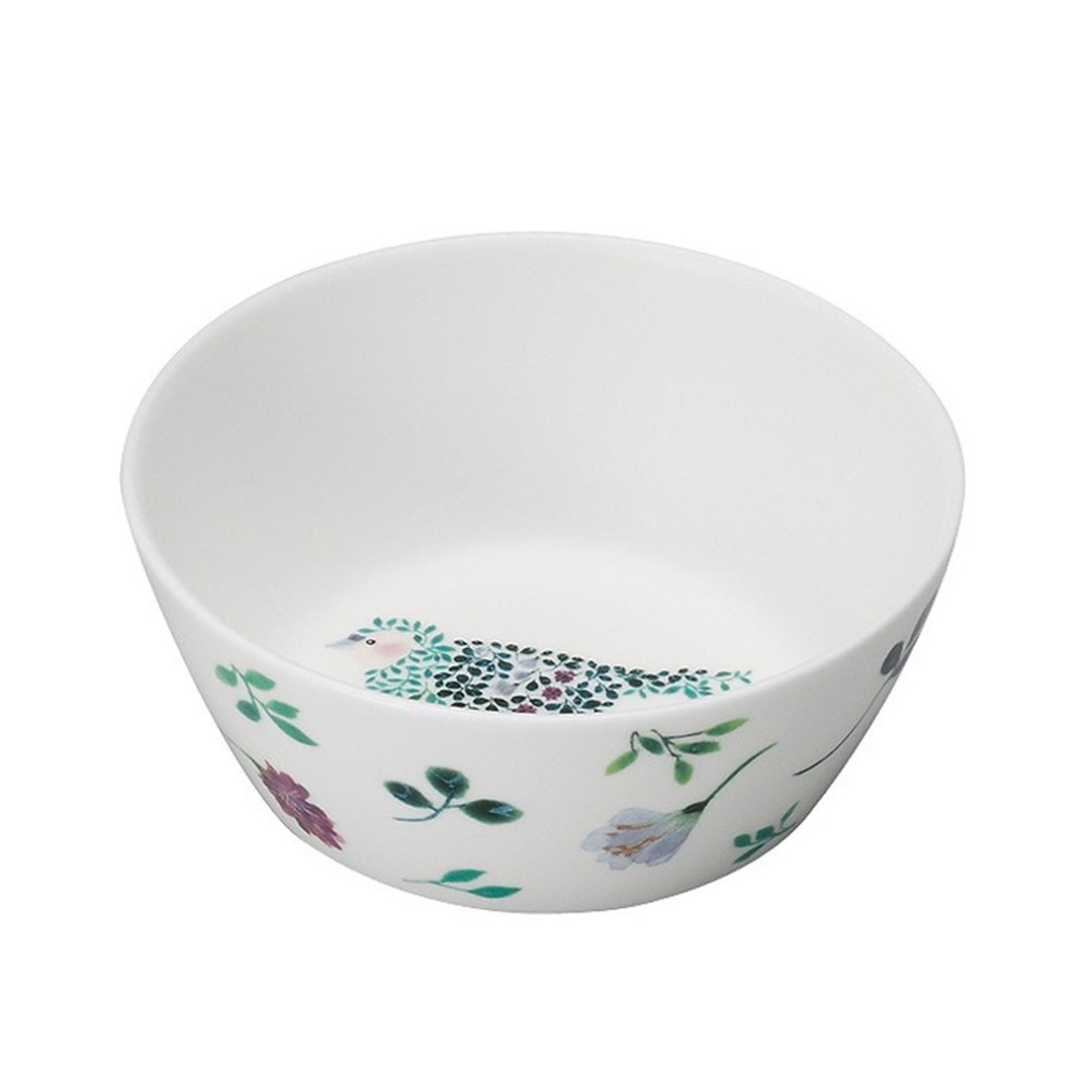 Anna Emilia设计师系列美声燕雀骨瓷餐碗(12cm) - 碗 - 瓷 白色