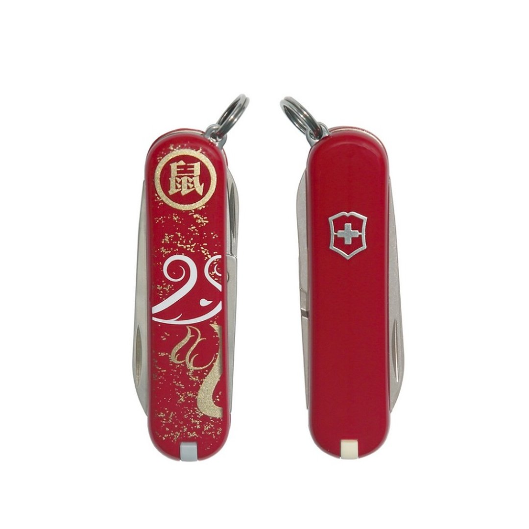 VICTORINOX 瑞士维氏 大中华区生肖刀 7用 58mm 鼠 0.6223-X22 - 露营用品 - 其他材质 红色