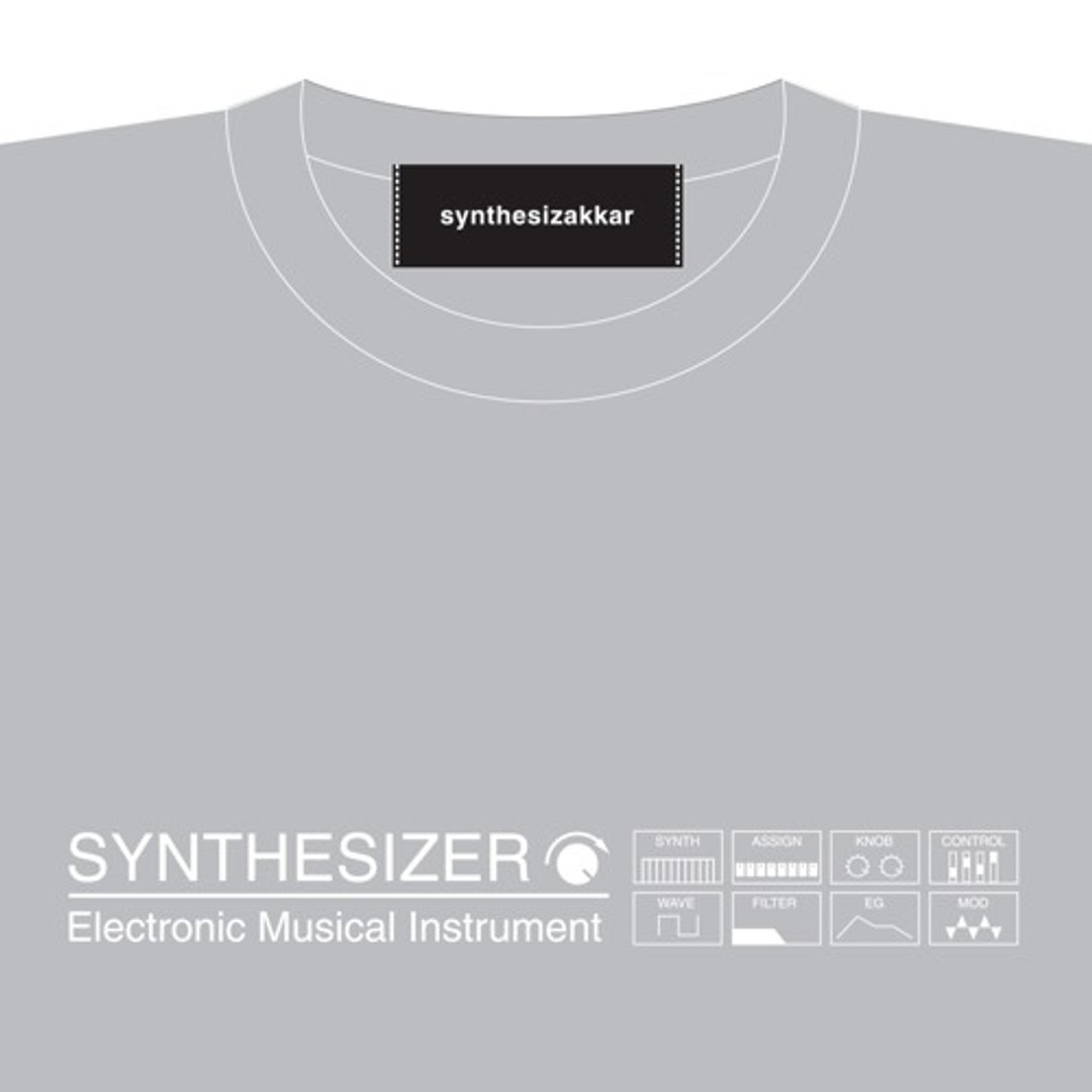 [T恤] SYNTHESIZER T恤・合成器T恤・灰 - 女装上衣 - 棉 灰色