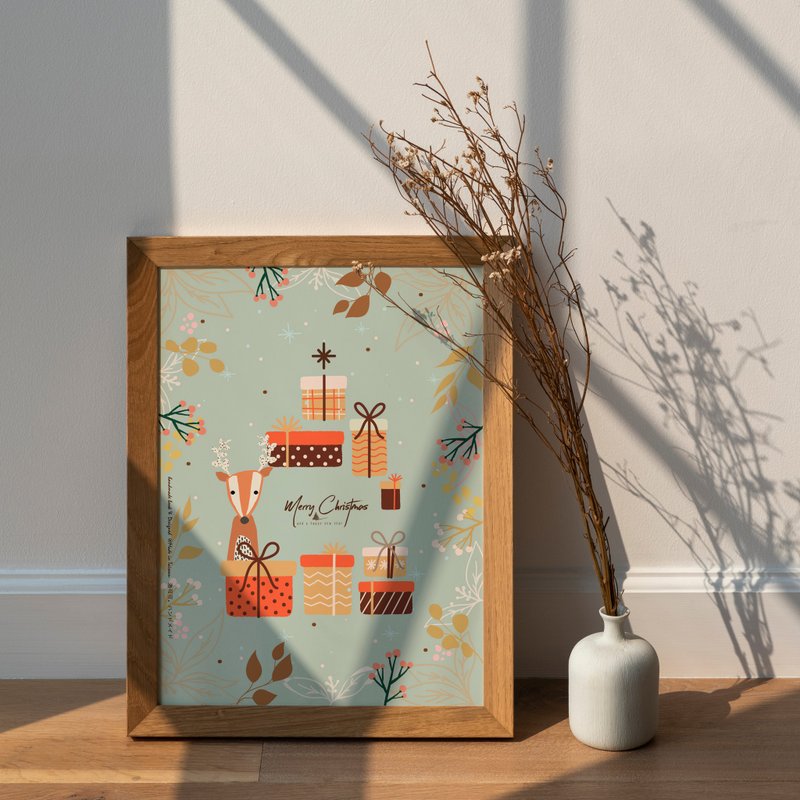 麋鹿礼物【CM21012】洛可可草莓 圣诞卡片明信片含信封 - 卡片/明信片 - 纸 