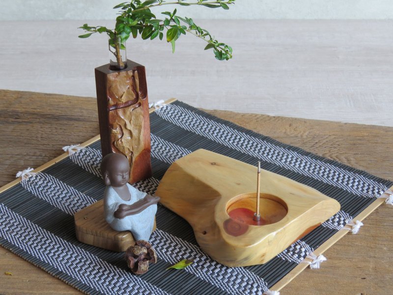 HO MOOD自然系列—手作原木香插 - 香薰/精油/线香 - 木头 咖啡色