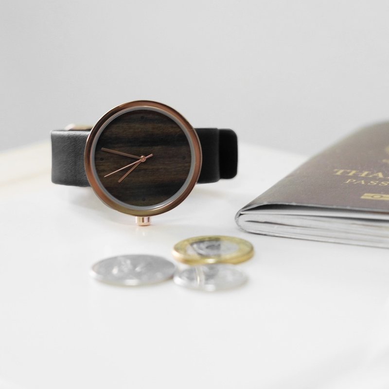 OAK WOOD x CHARCOAL - 女表 - 纸 黑色